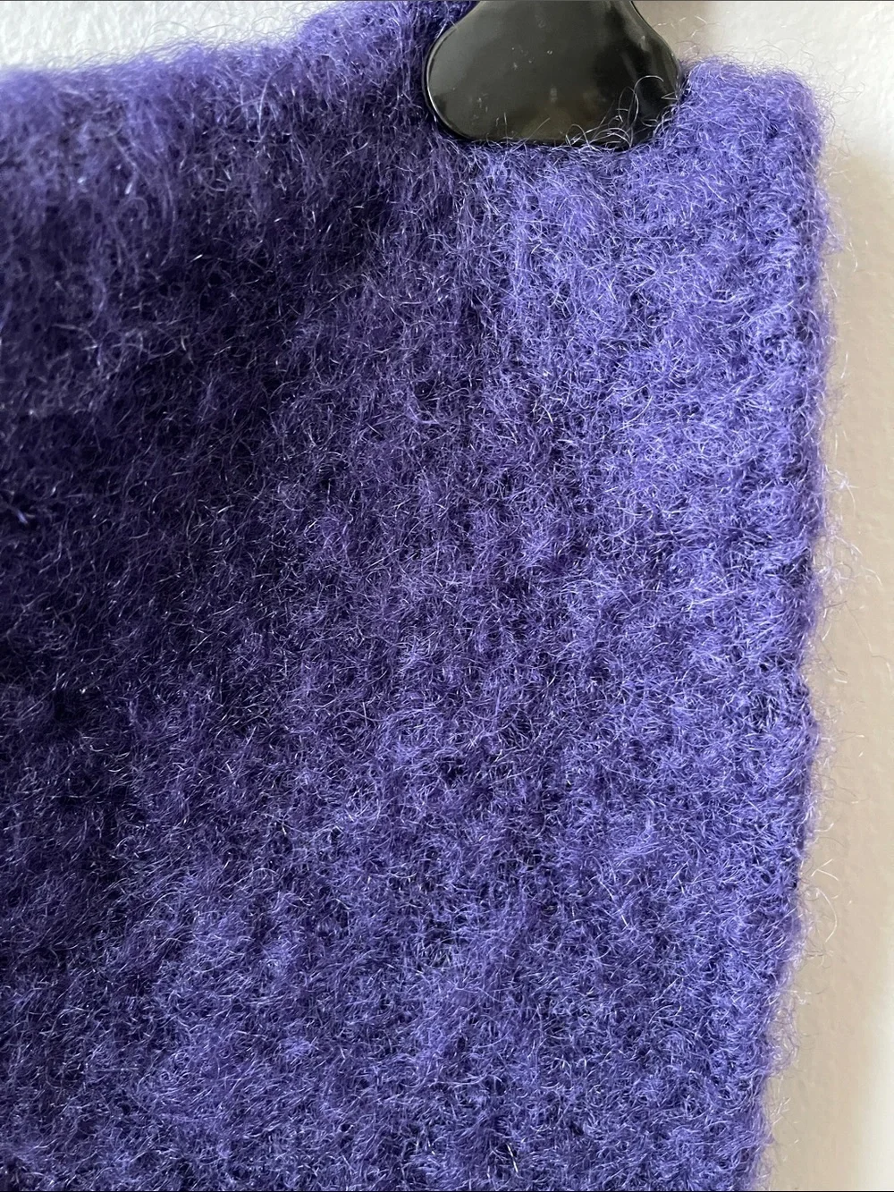 Purple Fringe Knit Scarf
